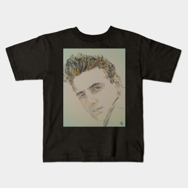 Eddie Cochran Kids T-Shirt by Mike Nesloney Art